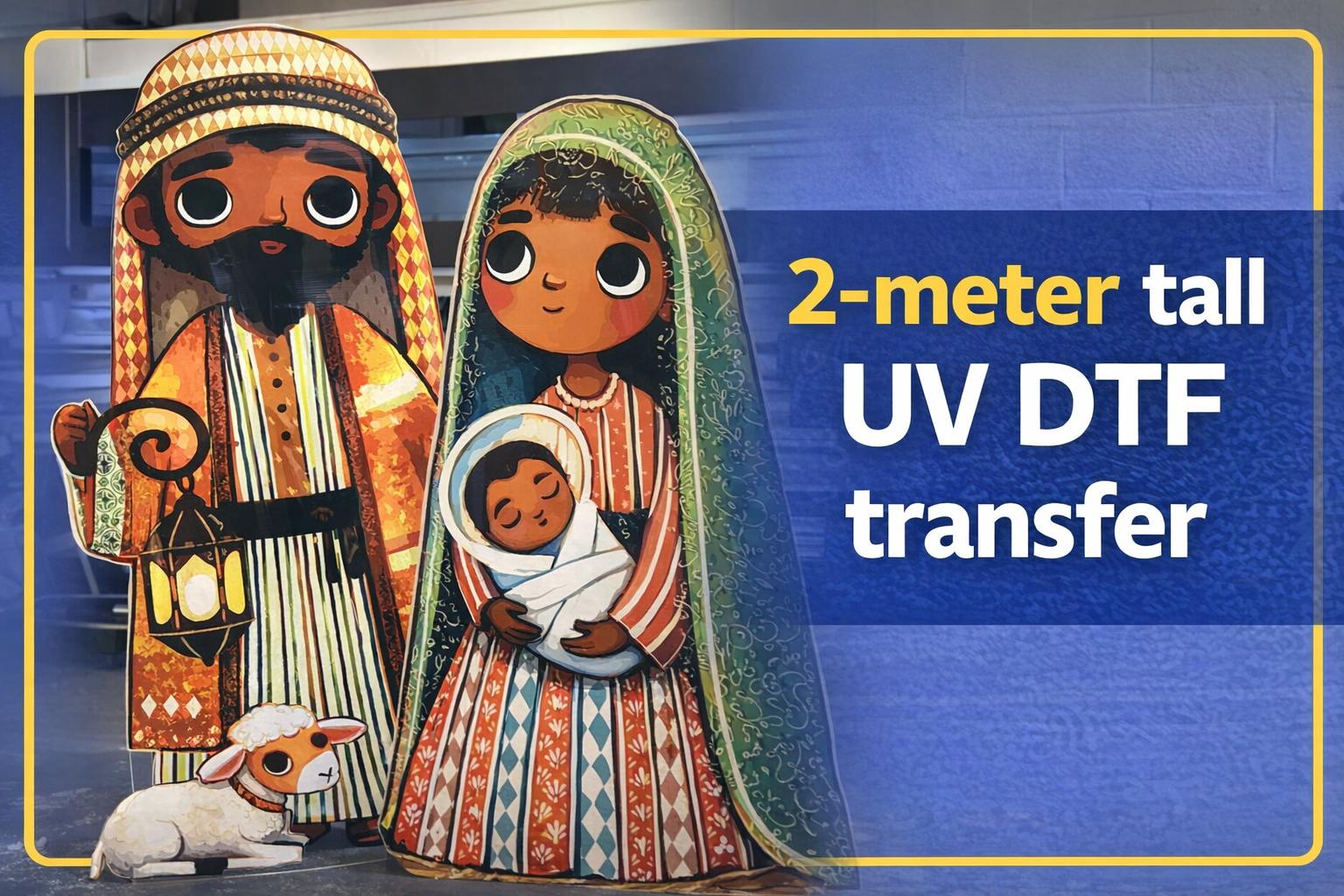 How does a 2-meter tall UV DTF transfer perform